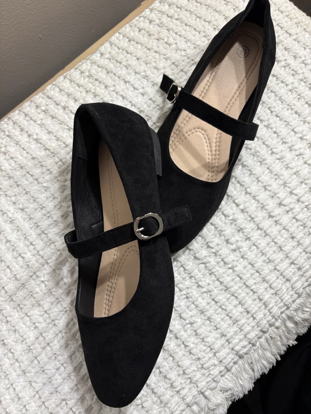 Black Mary Jane Flats with Buckle Strap
